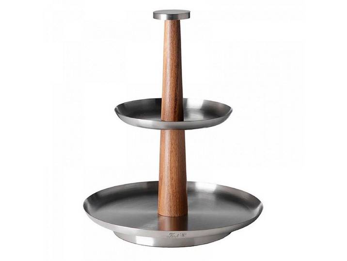 Fink Etagere Etagere Roma Edelstahl Holz (2-Etagen)