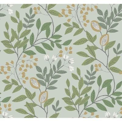 York Wallcoverings Eden Retreat Green & Gold Wallpaper