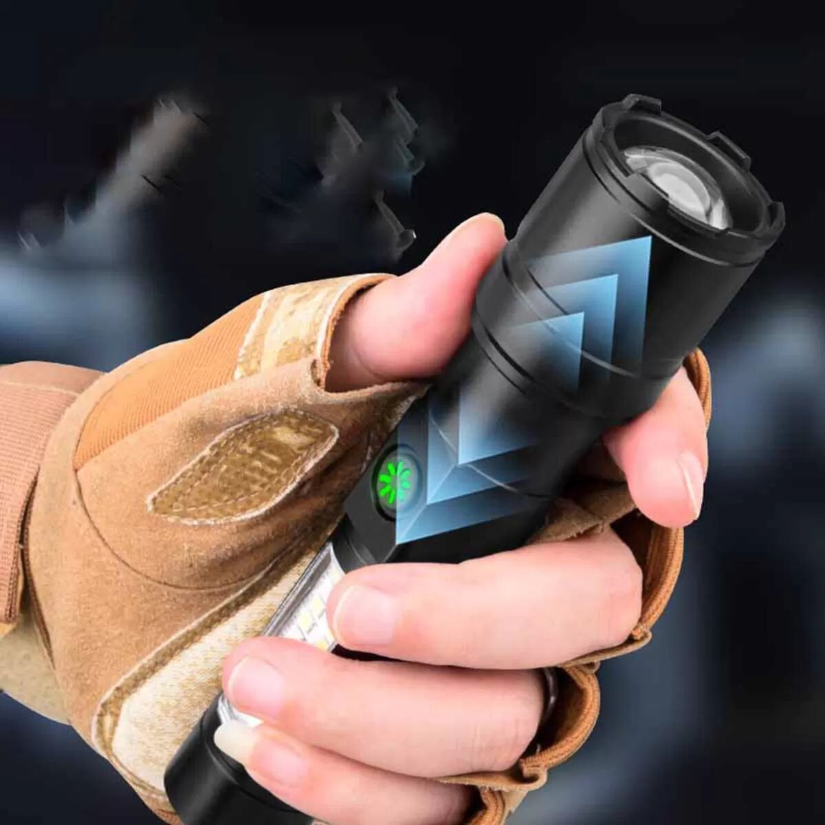 INF Wiederaufladbare LED-Taschenlampe aus Aluminiumlegierung mit Datenkabel – tragbar & langlebig