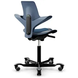 Bürodrehstuhl HÅG Capisco Puls HÅG Sitz blueberry blau, Designer Peter Opsvik, 55x87-115x47-54 cm