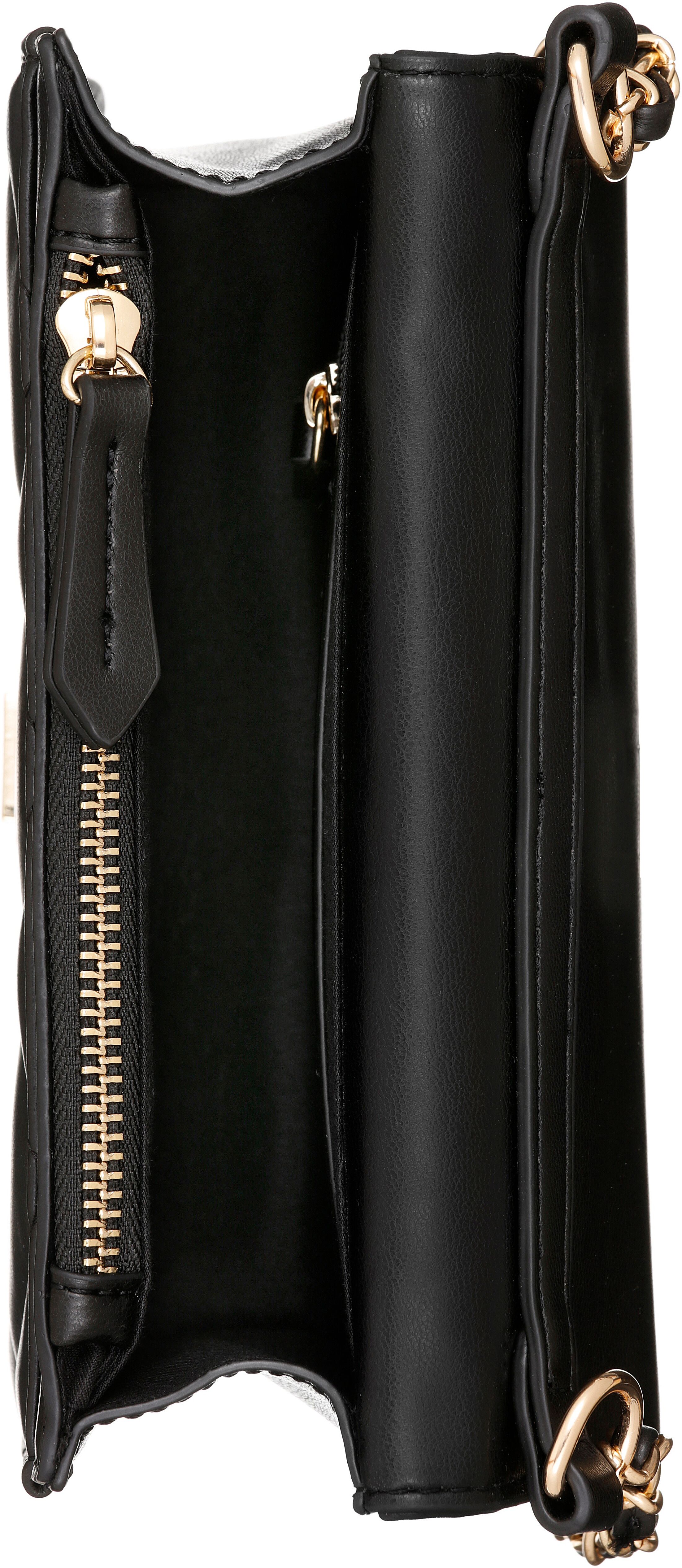 Umhängetasche VALENTINO BAGS "FLAP BAG OCARINA", Damen, Gr. B/H/T: 19cm x 11,5cm x 5cm, schwarz (nero), Lederimitat, Taschen Umhängetasche, Schultertasche Handtasche Damen Mini Bag