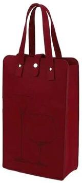 Inspire Essentials Portable Felt Wine Bottle Gift Bag Double Bottle Carrier 4
