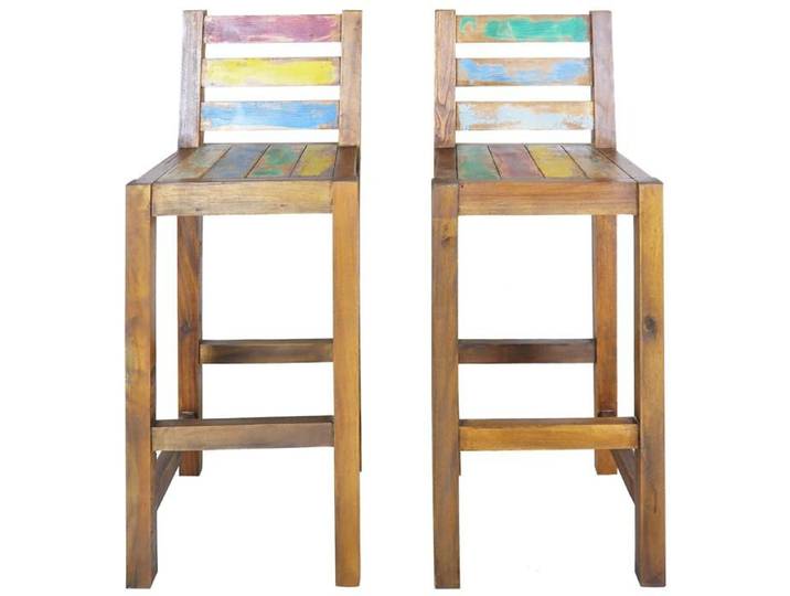 CLOUD Tabourets de bar lot de 2 - élégant Design - bois massif de récupération CHYNEW5745570