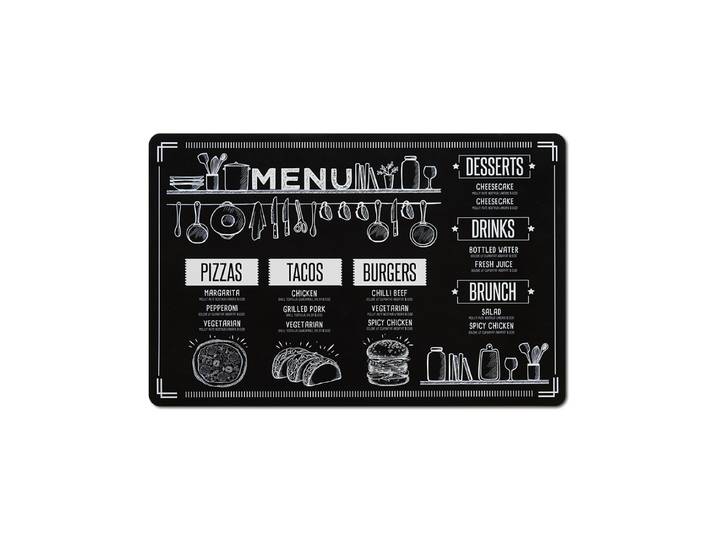 Set de table Menu 29 x 0 x 44cm Noir