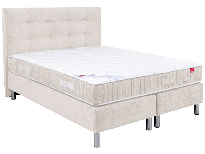 Boxspringbett EPEDA COURCHEVEL beige 180x200cm fest