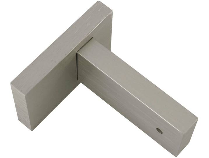 Wandträger, silber (stahl, gebürstet), SCHÖNER WOHNEN-KOLLEKTION, Gardinenstangenhalterungen, Wandträger, Serie Einzelprogramm Matteo rechteckig