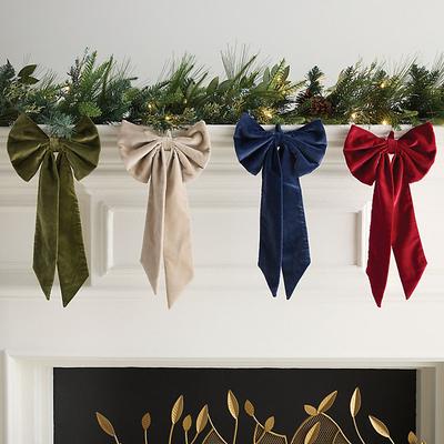 "Signature Velvet Bow - Oasis, 26"" x 19"" - Ballard Designs"