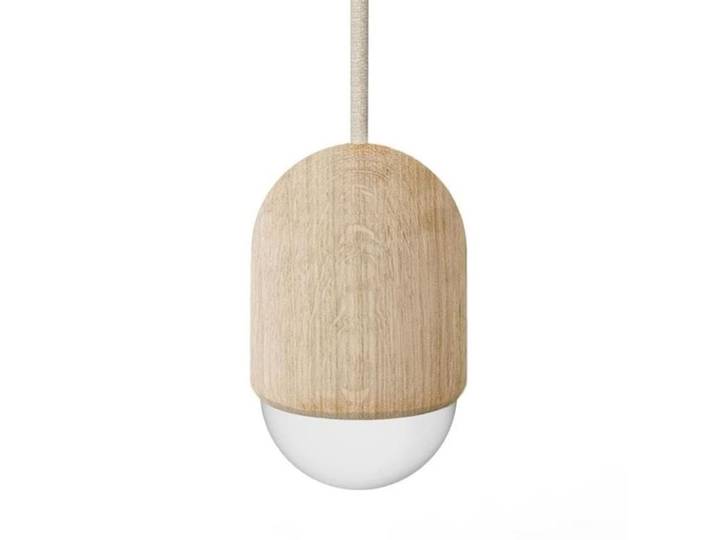 Suspension chêne naturel h18cm bois