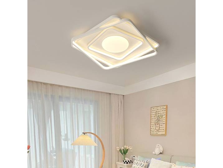 Blanc crème Led plafonniers chambre salon éclairage intérieur plafonniers moderne Simple maison intérieur décor lampes en fer forgé