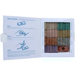 Display Set of 70 Incense Smudge Bricks and Burner - Wild West