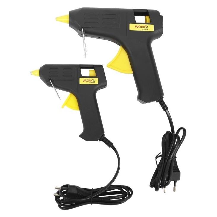 Millarco Pistolet do kleju Work-it WORK It zestaw pistoletów do kleju 10 W og 50 W z 2×10 wkładami klejowymi (60120)