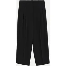 Wide-Leg Hose Schwarz 42