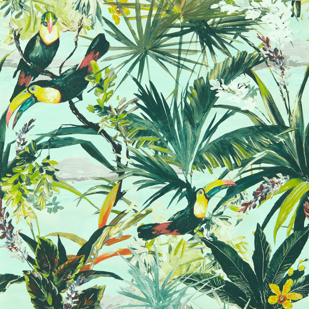 Clarke & Clarke Toucan Exotica 2 10.05m x 52cm Wallpaper Roll Sky