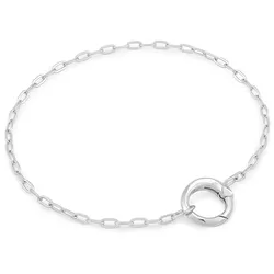 ANIA HAIE - BRACELET - Mini Link Charm Chain Connector - silver