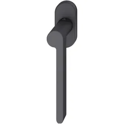 FSB, Fenstergriff, Fenstergriff 34 1021 ovale Rosette Griff links Aluminium schwarz matt