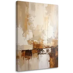 BILD auf Leinwand, Beige moderne Abstrakt