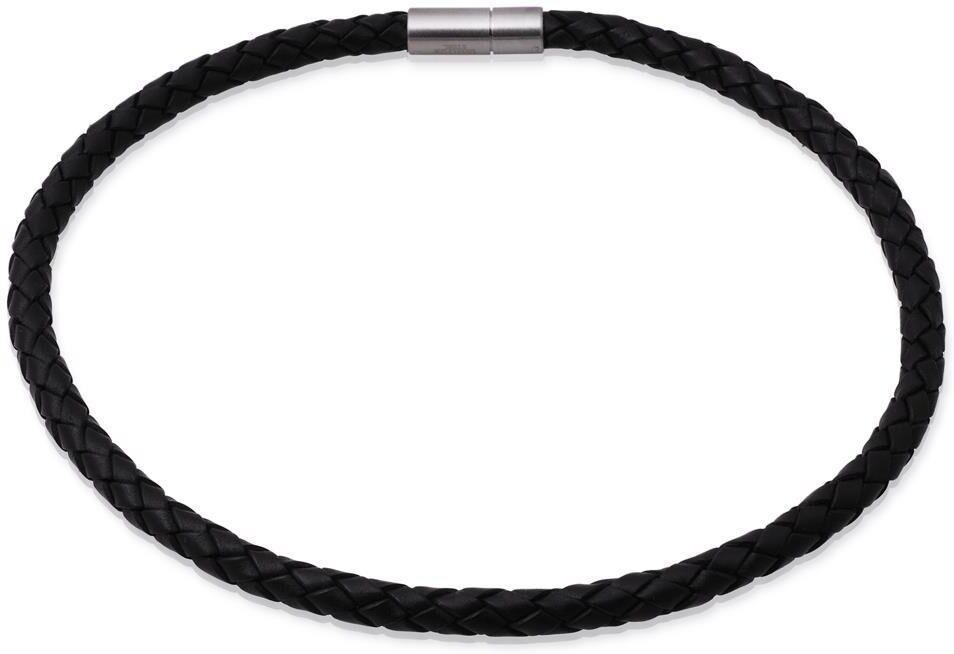 Unique Geflochtene Lederkette Zopfkette schwarz