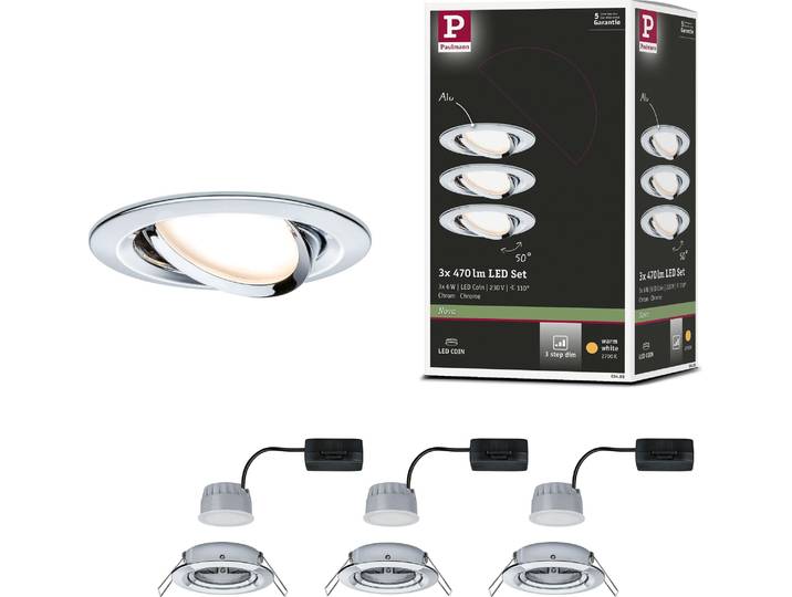 Paulmann LED encastré Nova set de base orientable
