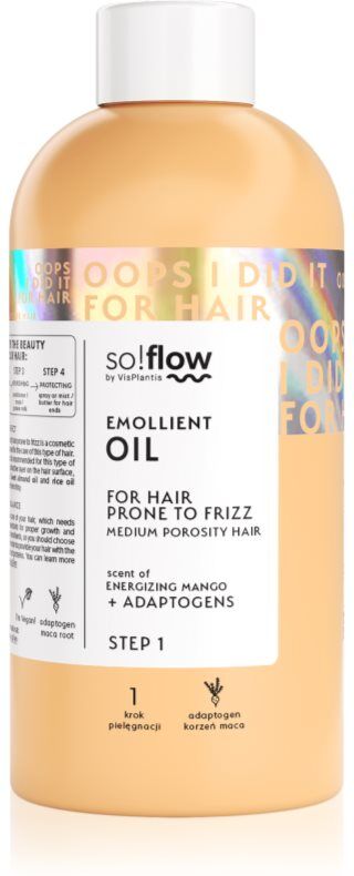 so!flow Medium Porosity Hair Emollient Oil Moisturizing Oil to treat frizz 150 ml