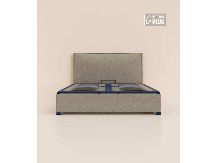 Lit coffre 160x200 cm Plus - Gris - Tediber