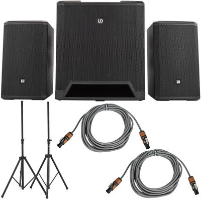 LD Systems Dave 15 G4X Stand Bundle nero