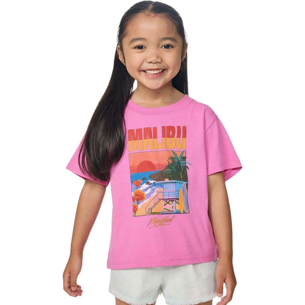 RipCurl Malibu Relaxed Tee-girl pink (0020) 45876 04XJTE-0020-7-8