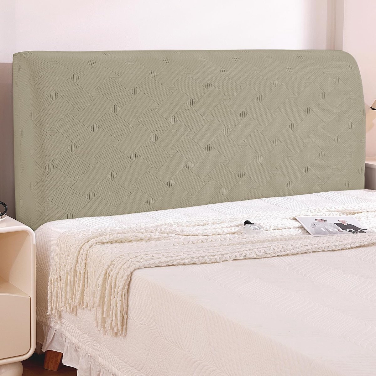 Dailygoods Rekbare Stofdichte Hoofdbordhoes voor Bed 180 cm - Zachte Polyestervezel Slaapkamer Decoratie