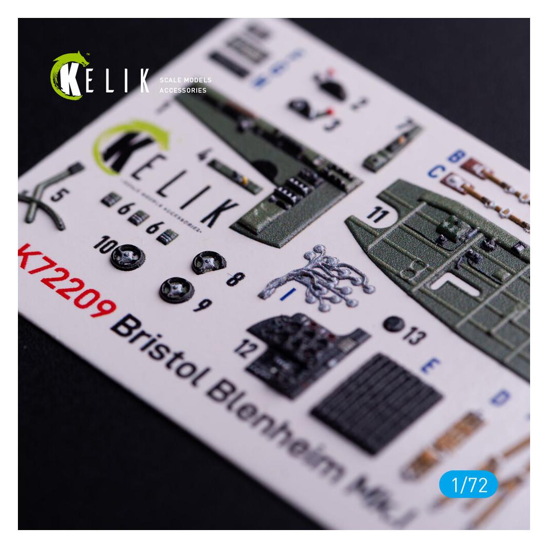 Kelik Bristol Bleninheim Mk.1 - interior 3D decals for Airfix kit (K72209)