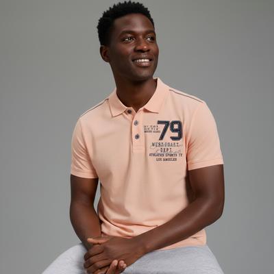 Poloshirt KANGAROOS, Herren, Gr. XXL, beige (apricot), Piqué, Obermaterial: 100% Baumwolle, schmal, angesetztes Bündchen, Shirts, schmale Passform, mit Halbarm, aus Piqué-Material