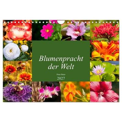 Blumenpracht der Welt (Wandkalender 2027 DIN A4 quer), CALVENDO Monatskalender