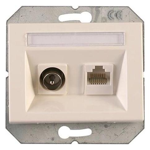 Vila COMPUTER AND TV SOCKET TVL/KLRJ45-15E2- (477910163080)