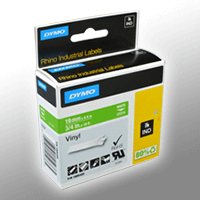 Dymo Label Band IND 1805420 weiß auf grün 19mm x 5,5m Vinyl
