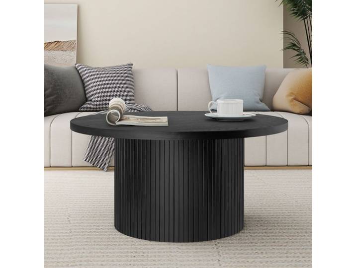 Table basse ronde en bois massif