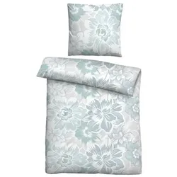 Castell® Bettwäsche große Blüten Baumwoll Feinbiber Einzelbett, 2tlg.