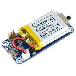 Waveshare UPS HAT C für Raspberry Pi Zero, I2C Batterieüberwachung, Li-po 1000mAh, Schutzschaltungen