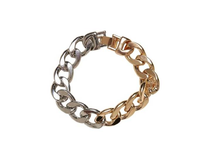 Urban Classics Unisex armband Heavy Two-Tone armband goud/zilver L/XL