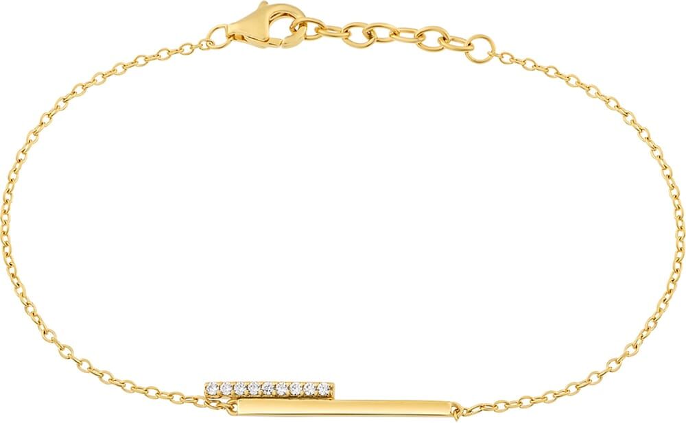 Bracelet Cleor En Plaqué Or Et Oxyde Femme