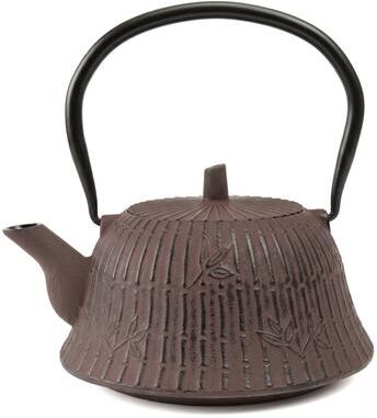 Creative Labs Home 40 oz Brown Cast Iron Teapot with Stainless Steel Infuser Basket