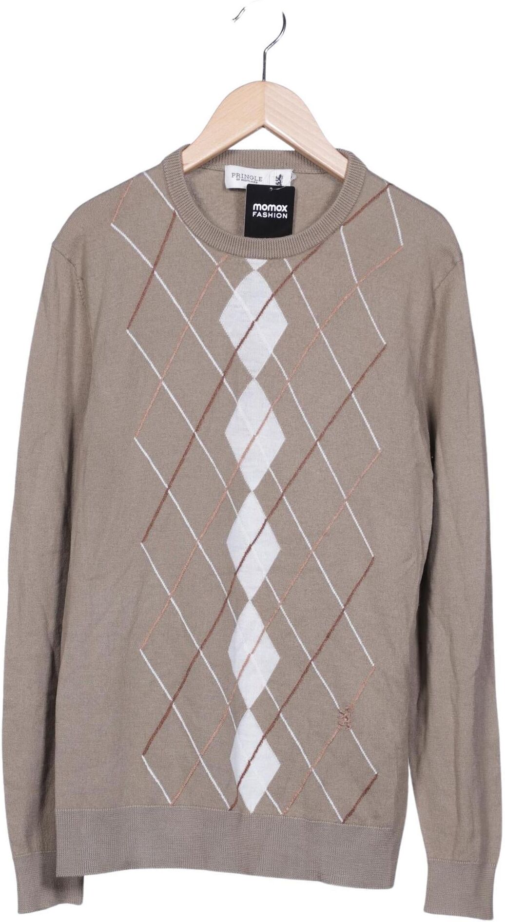 Pringle of Scotland Herren Pullover, Beige, Gr. L, Merino - Second Hand