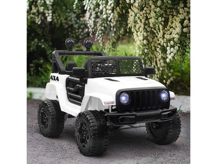 HOMCOM Voiture Enfant Électrique 12V Blanc Effets Lumineux