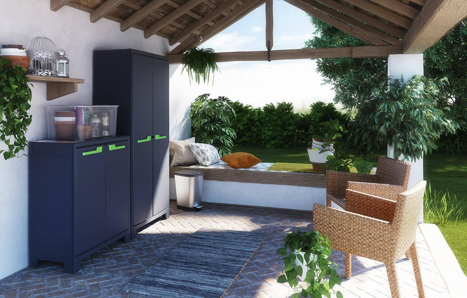 keter Armadio 4 Ripiani 80x44x182 cm Moby Alto XL Antracite...