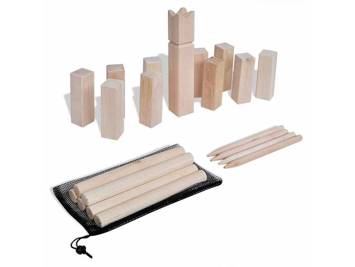 vidaXL Kubb-Spielset Holz