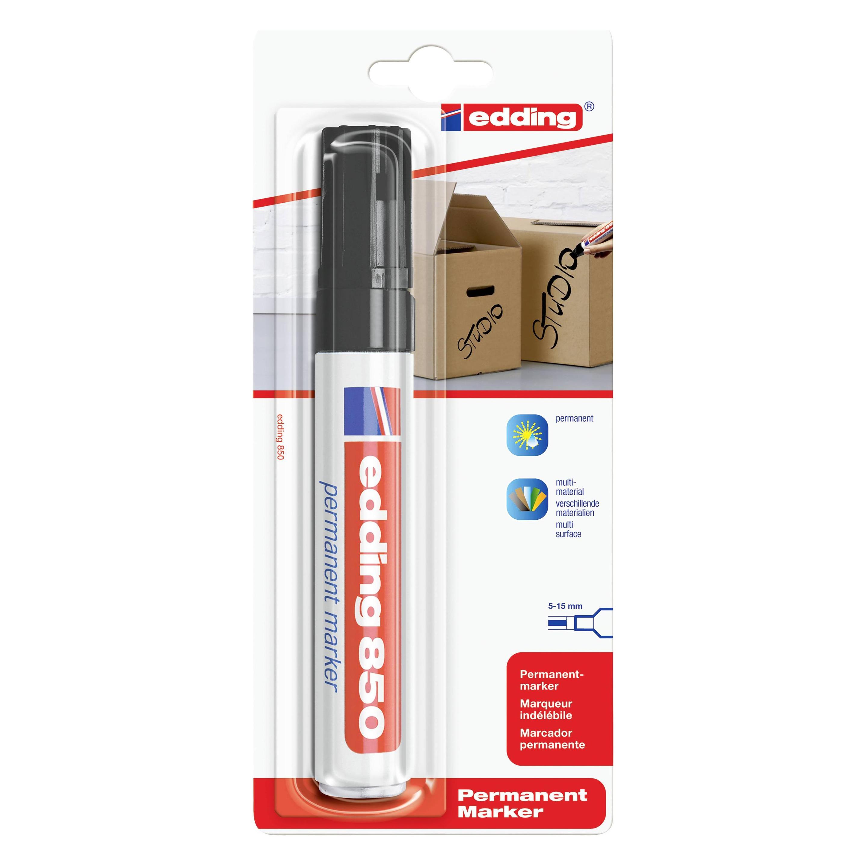 Edding Permantenmarker 850 schwarz (1x) (4-850-1-4001)
