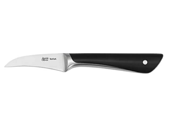 Tefal Jamie Oliver Schälmesser 7 cm, hohe Schneideleistung, unverwechselbares Design, widerstandsfähige und langlebige Klingen, Edelstahl/Schwarz, K2671655