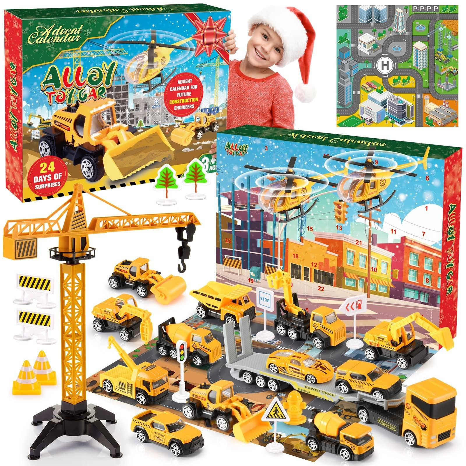 Solidchoice Adventskalender 2024 voor kinderen met bouwthema