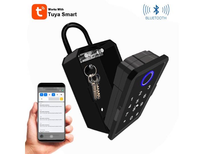 Tuya-Coffre-fort à empreintes digitales, boîte à clés intelligente, verrouillage de sécurité numérique, carte IC BLOCode, déverrouiller la porte, location Airbnb