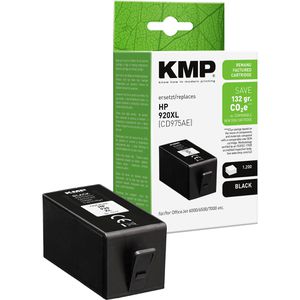 KMP kompatibel für HP 920XL, CD975AE, 1200 Seiten, 32ml, schwarz,  Tinte