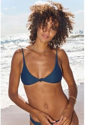 O'Neill s Saltwater Solids Pismo Bralette Bikini Top in Navy, Elastane/Polyamide