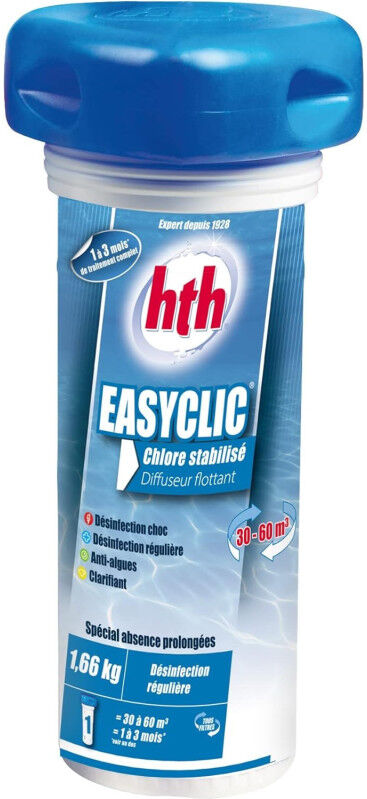 Diffuseur flottant chlore multifonction HTH EASYCLIC 1,66 kg