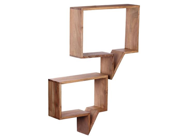 Étagère murale bulles bd en bois d'acacia, marron